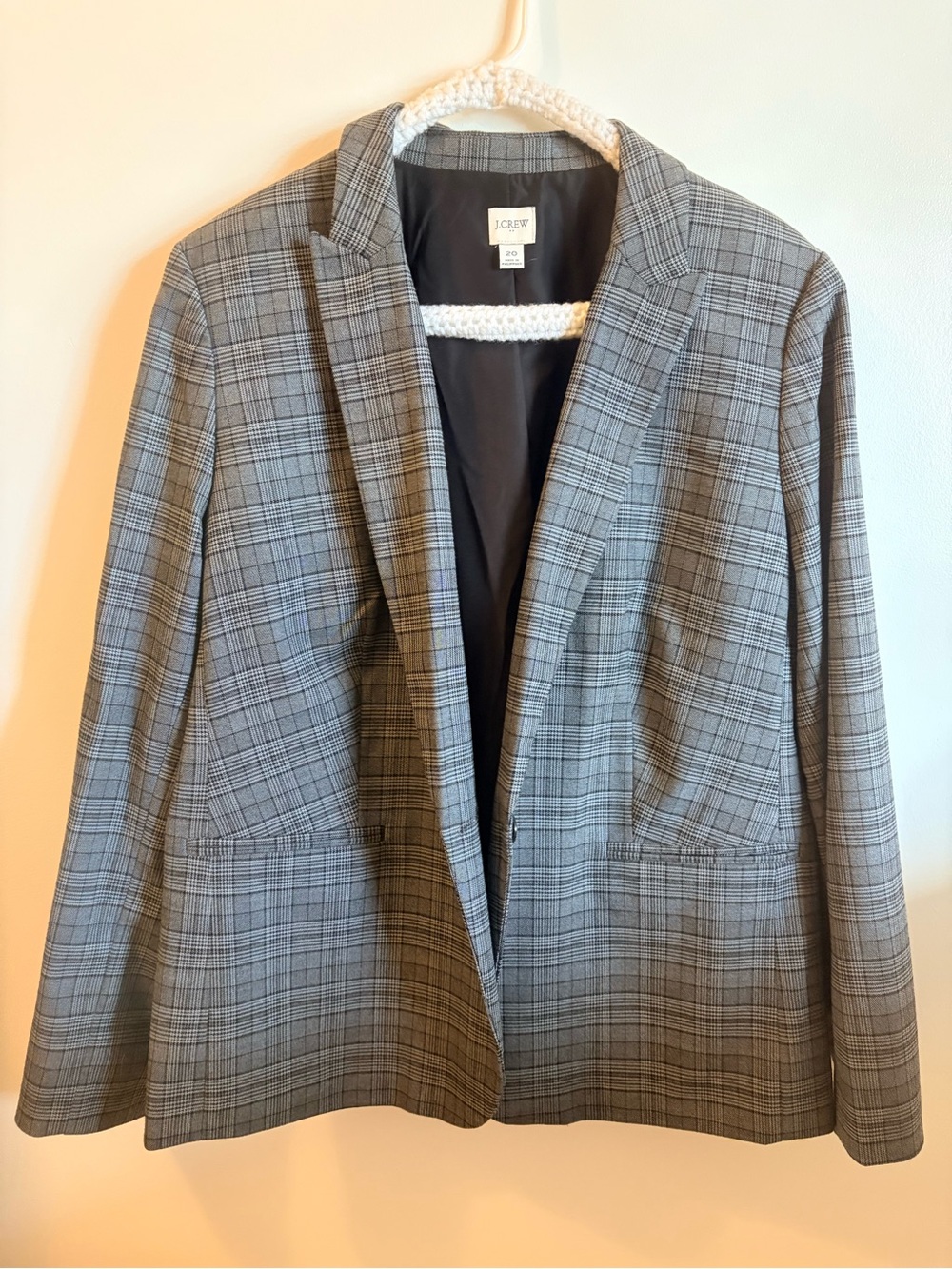 J. Crew Women's Gray Glen Plaid Blazer